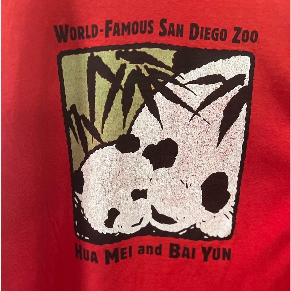 VINTAGE San Diego Zoo panda exhibit t- shirt size XXL